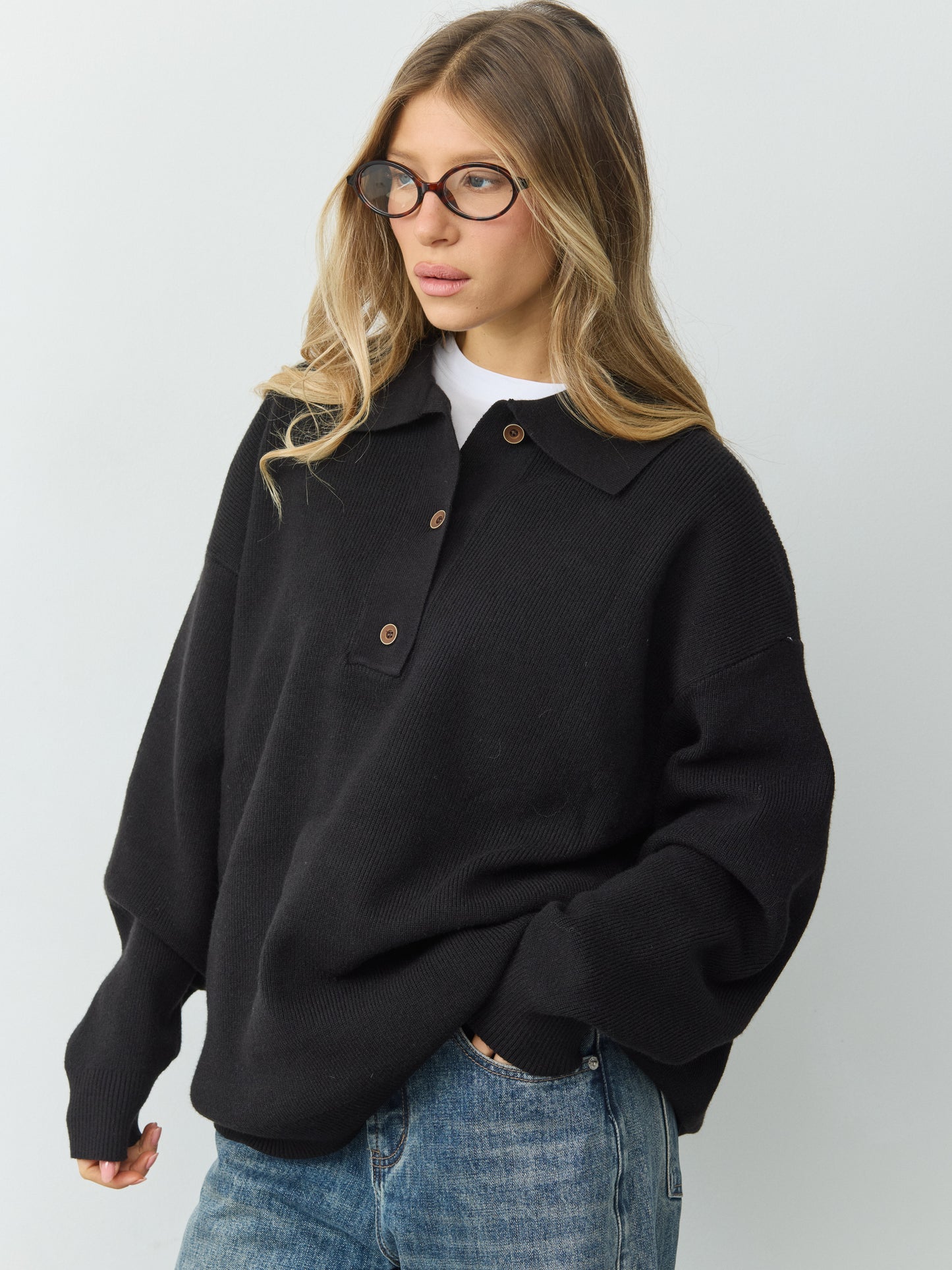 סוודר פולו ארי  | שחור