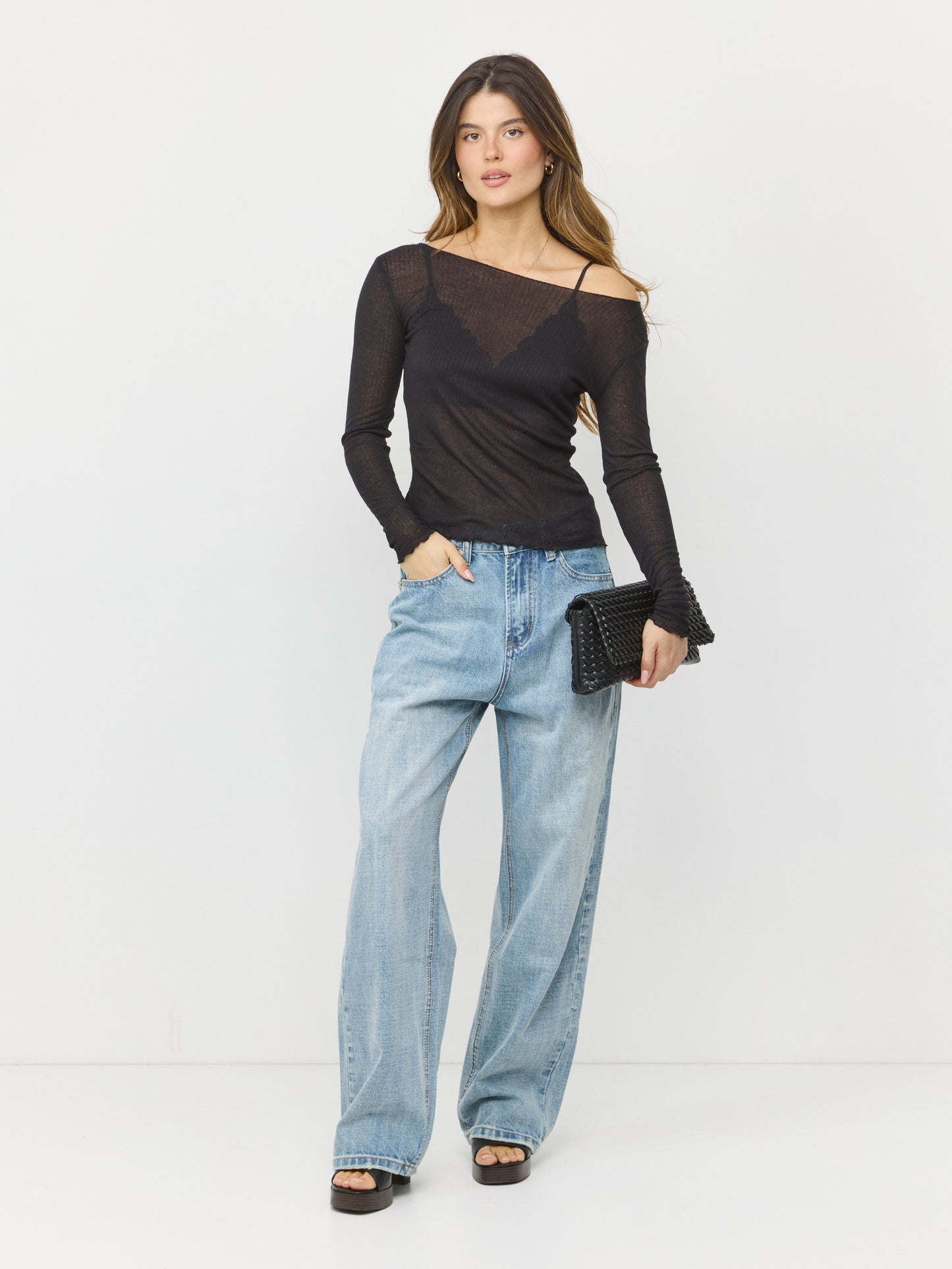 טישירט שרוול ארוך נוני | שחור