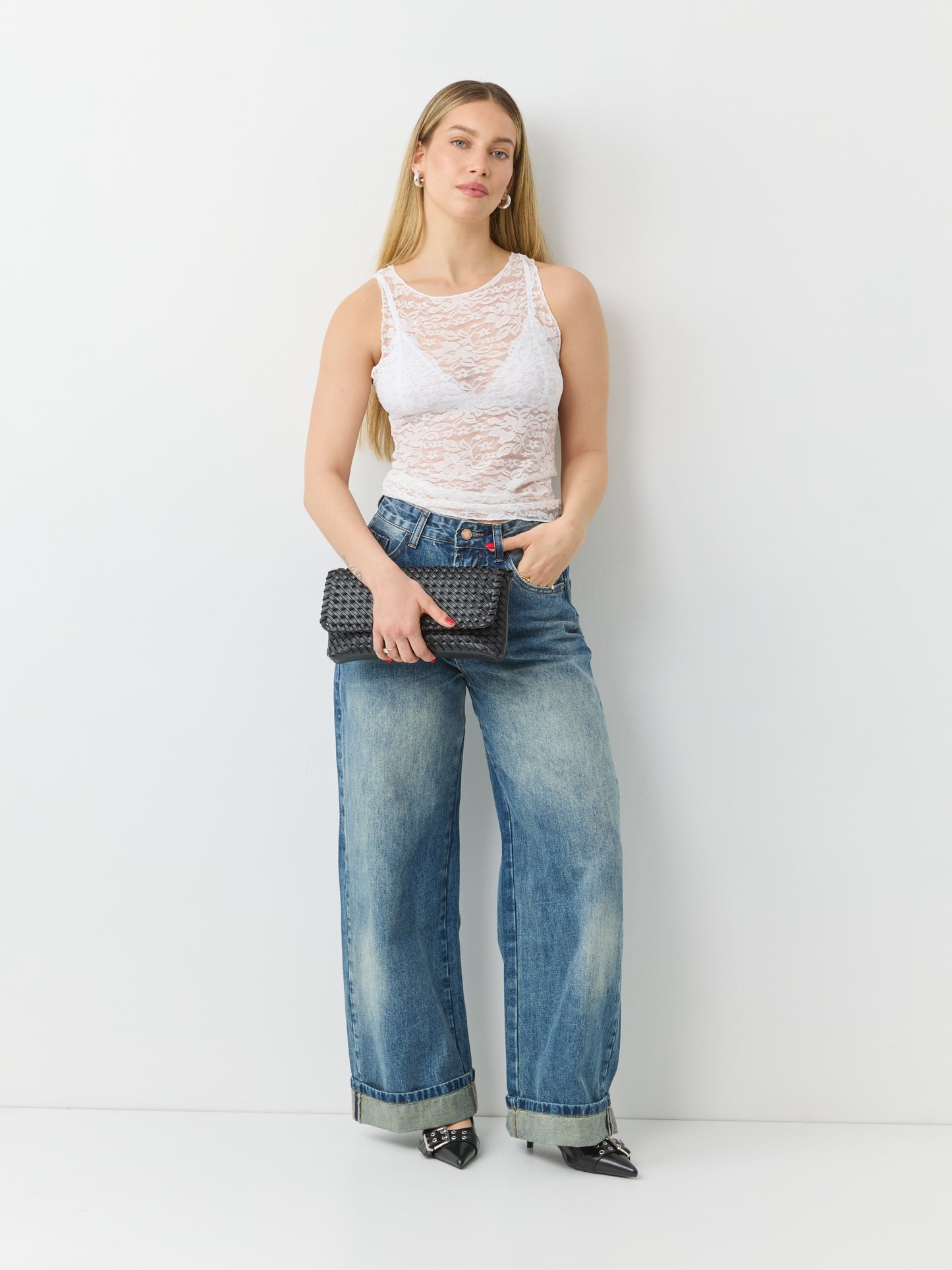 מכנסי ג'ינס בגזרת בלון טורינו | כחול