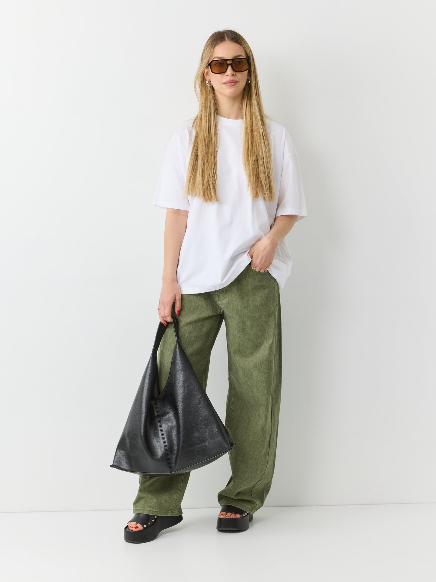 מכנסי ג'ינס ארוכים מרסלו | ירוק