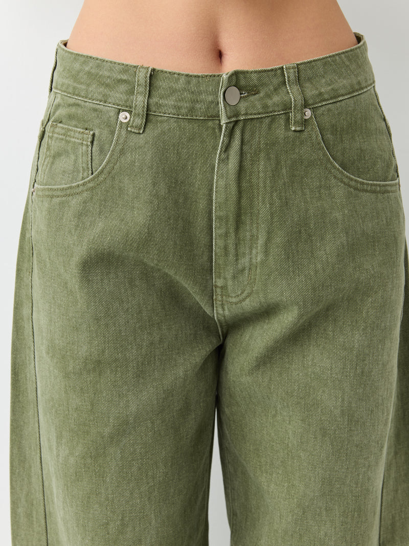 מכנסי ג'ינס ארוכים מרסלו | ירוק