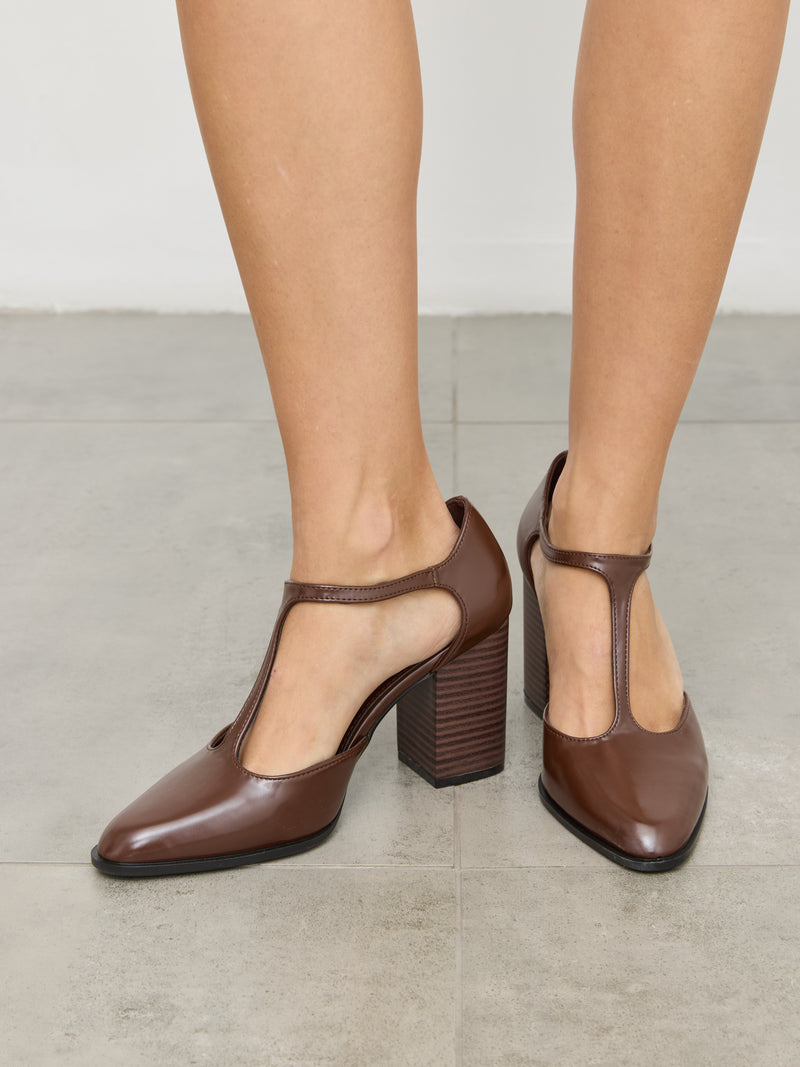 נעלי עקב אריזונה | חום