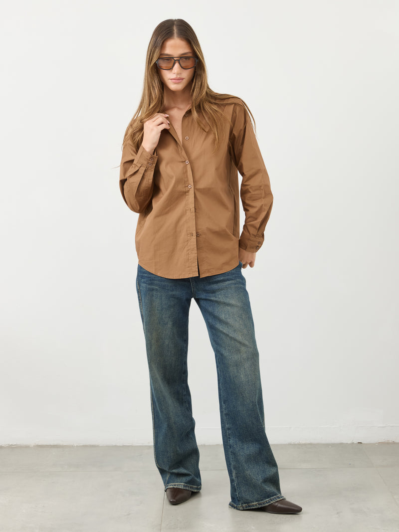 חולצה מכופתרת לונה | חאקי