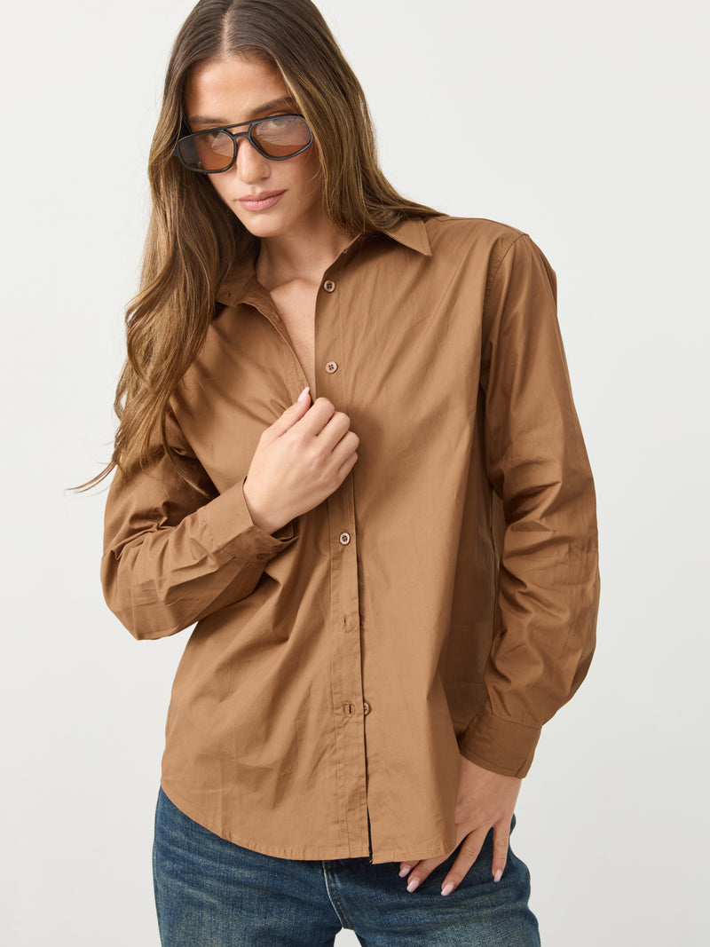 חולצה מכופתרת לונה | חאקי