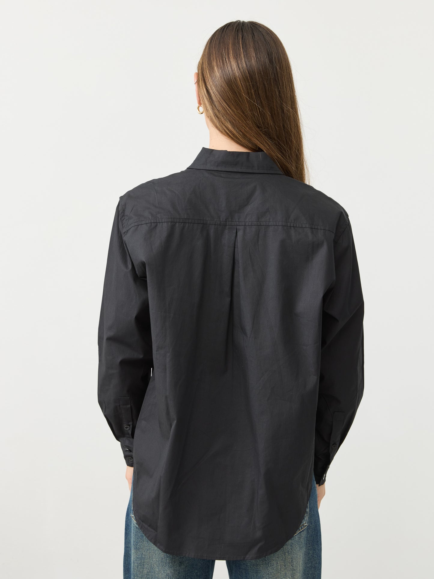 חולצה מכופתרת לונה | שחור