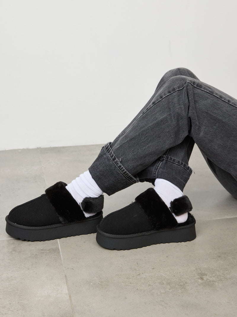 מיולס פלטפורמה פרווה נלי | שחור