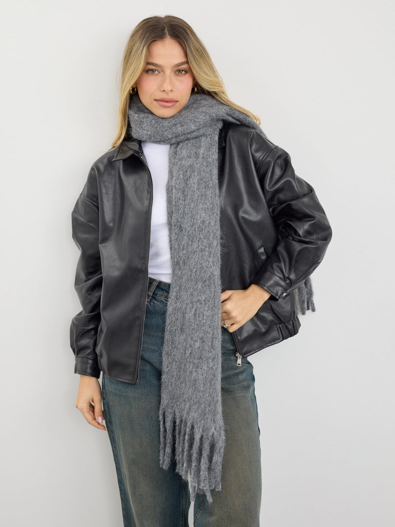 צעיף צמר  | אפור