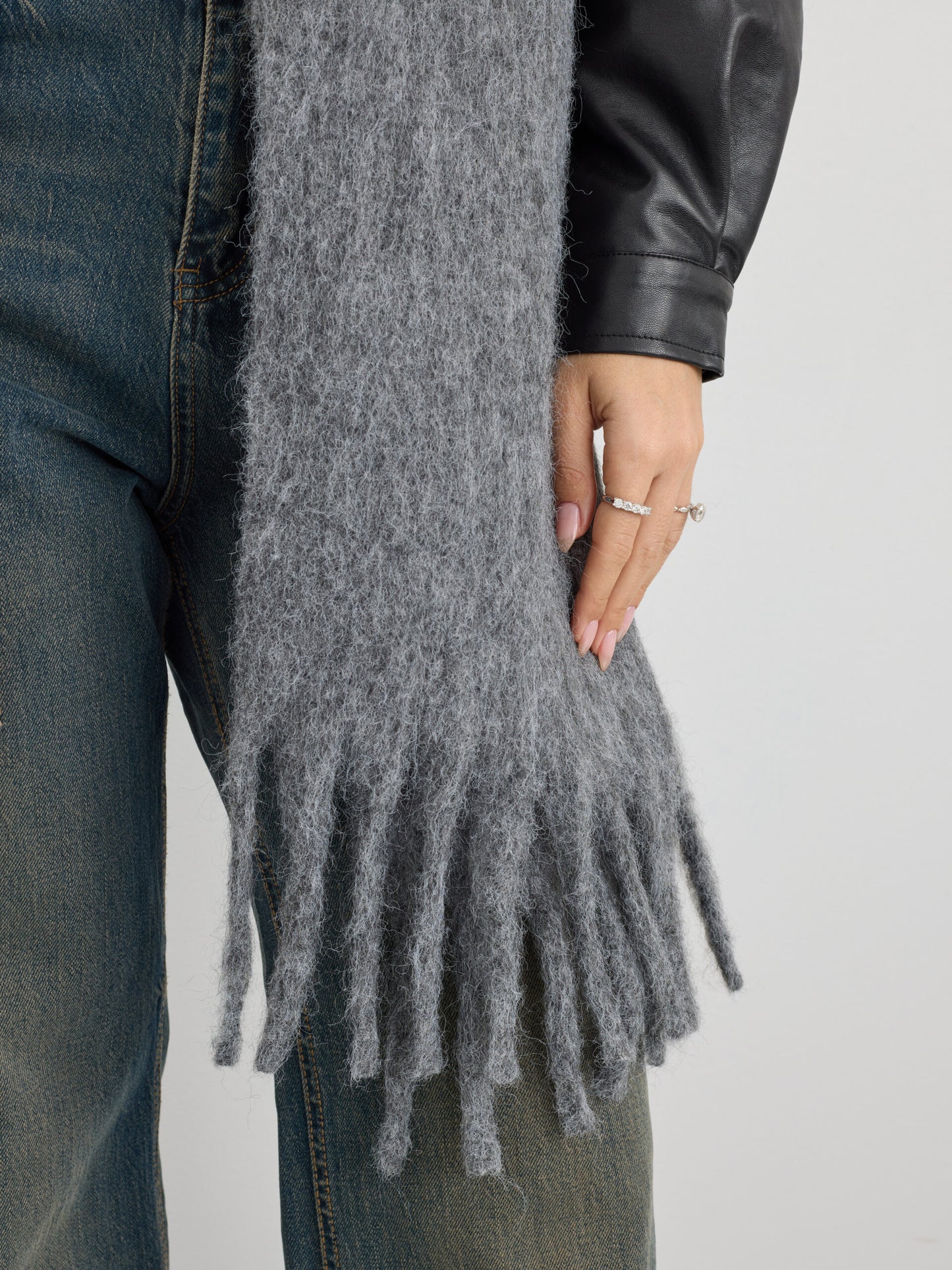 צעיף צמר  | אפור