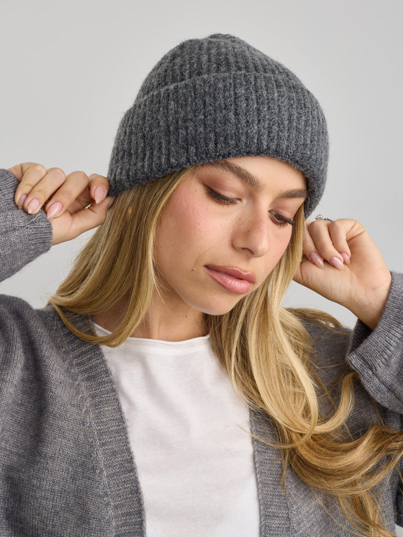 כובע גרב | אפור כהה