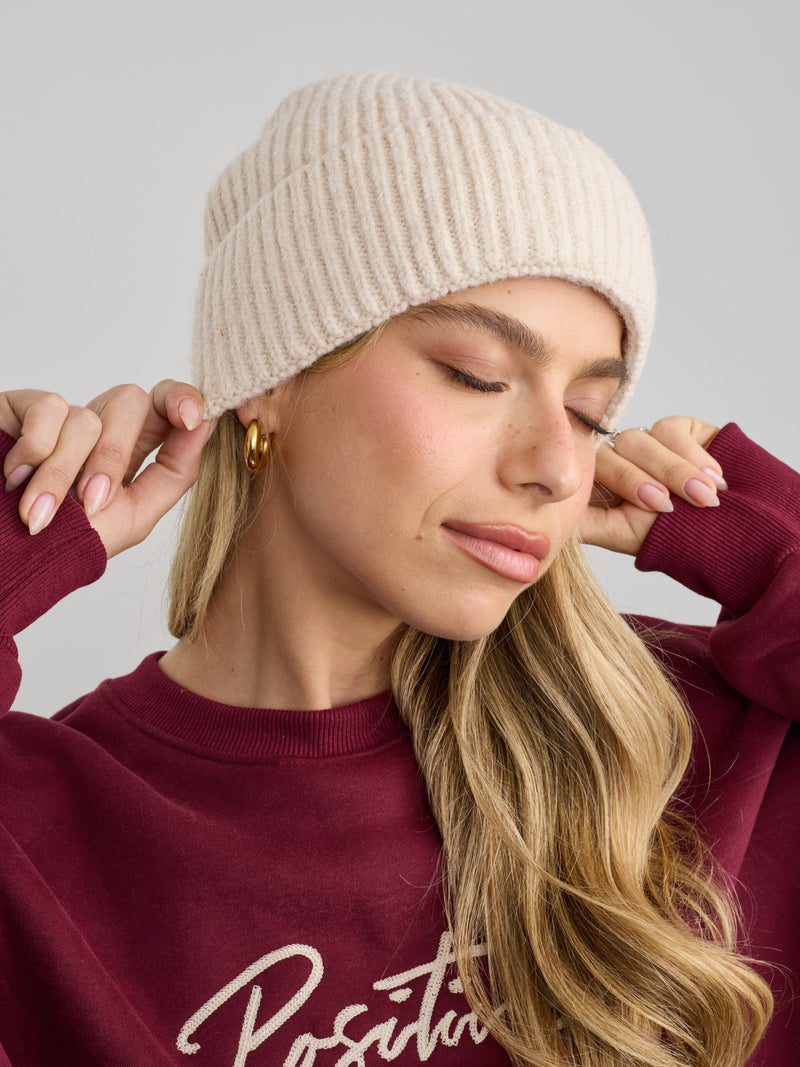 כובע גרב | שמנת