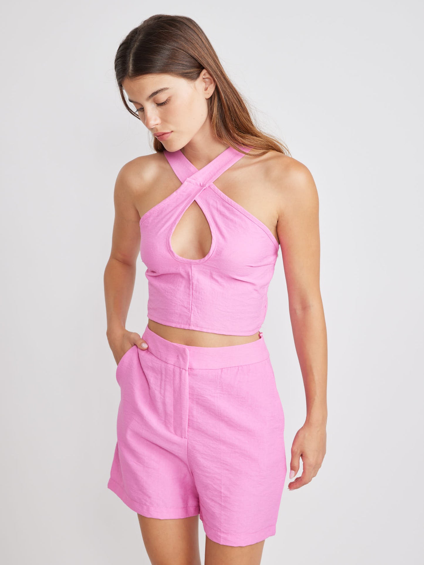 מכנסיים קצרים לילו | ורוד